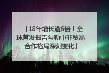 18年增长逾6倍！全球首发报告勾勒中非贸易合作格局深刻变化