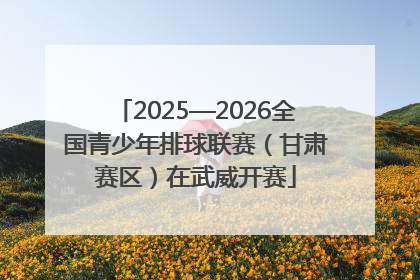 2025—2026全国青少年排球联赛（甘肃赛区）在武威开赛