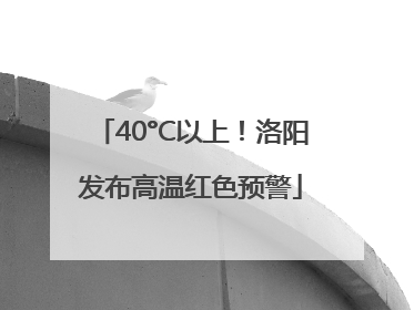 40°C以上！洛阳发布高温红色预警
