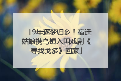 9年逐梦归乡！宿迁姑娘携乌镇入围戏剧《寻找戈多》回家